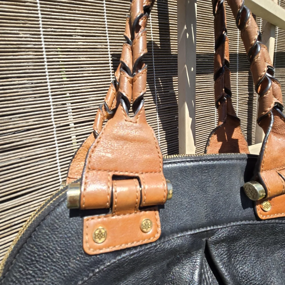 Black leather purse 3 Section ANTONIO MELANI